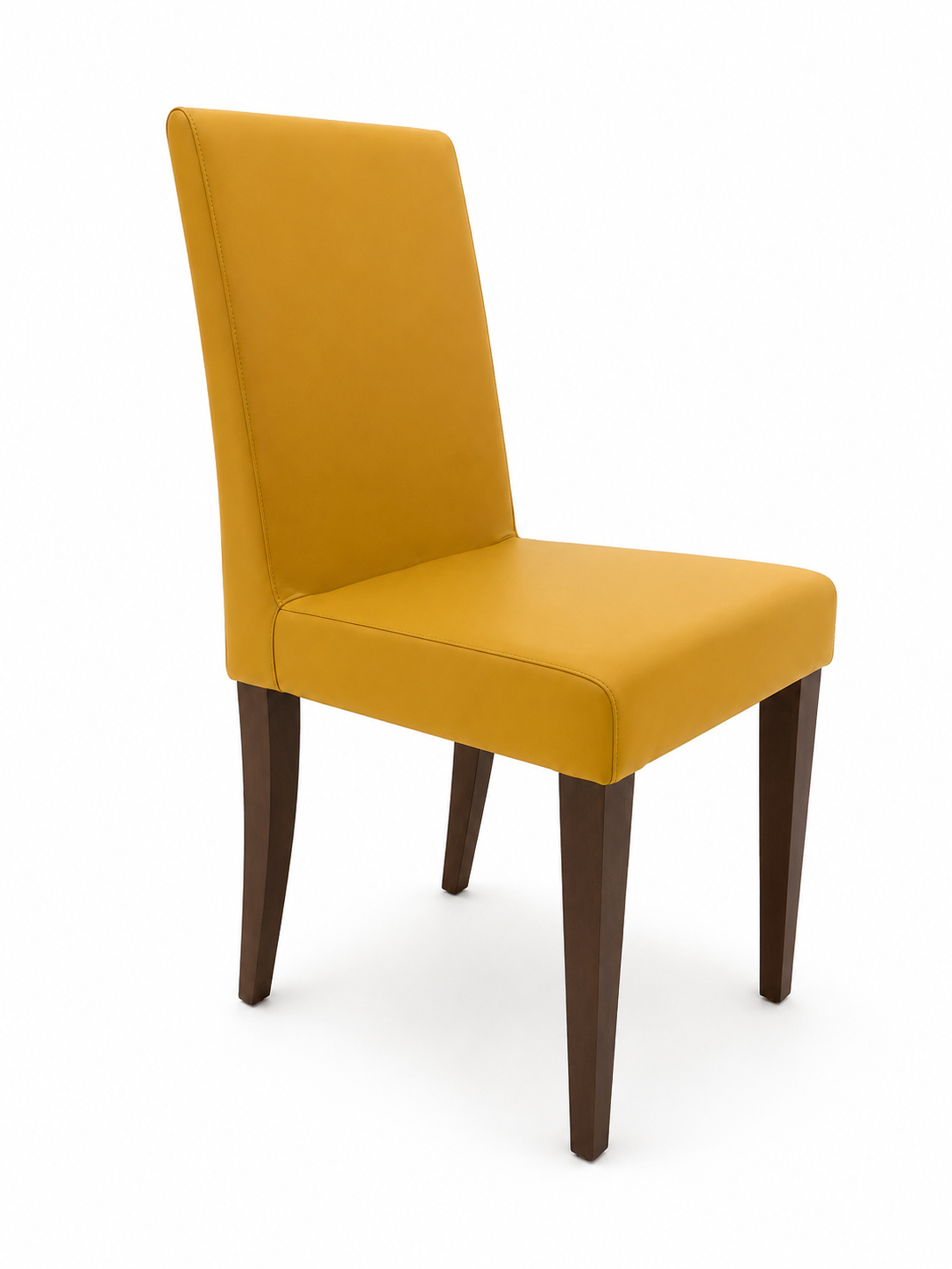 grace yellow leather dining chair